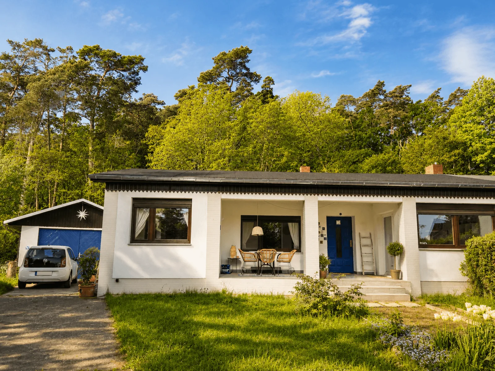 Außenansicht der Villa Ronja in Naugarten
